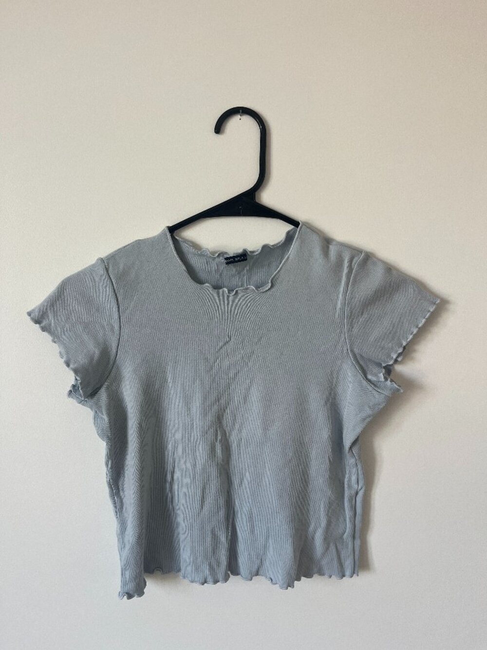 Brandy Melville Cropped Tee Light Blue OS